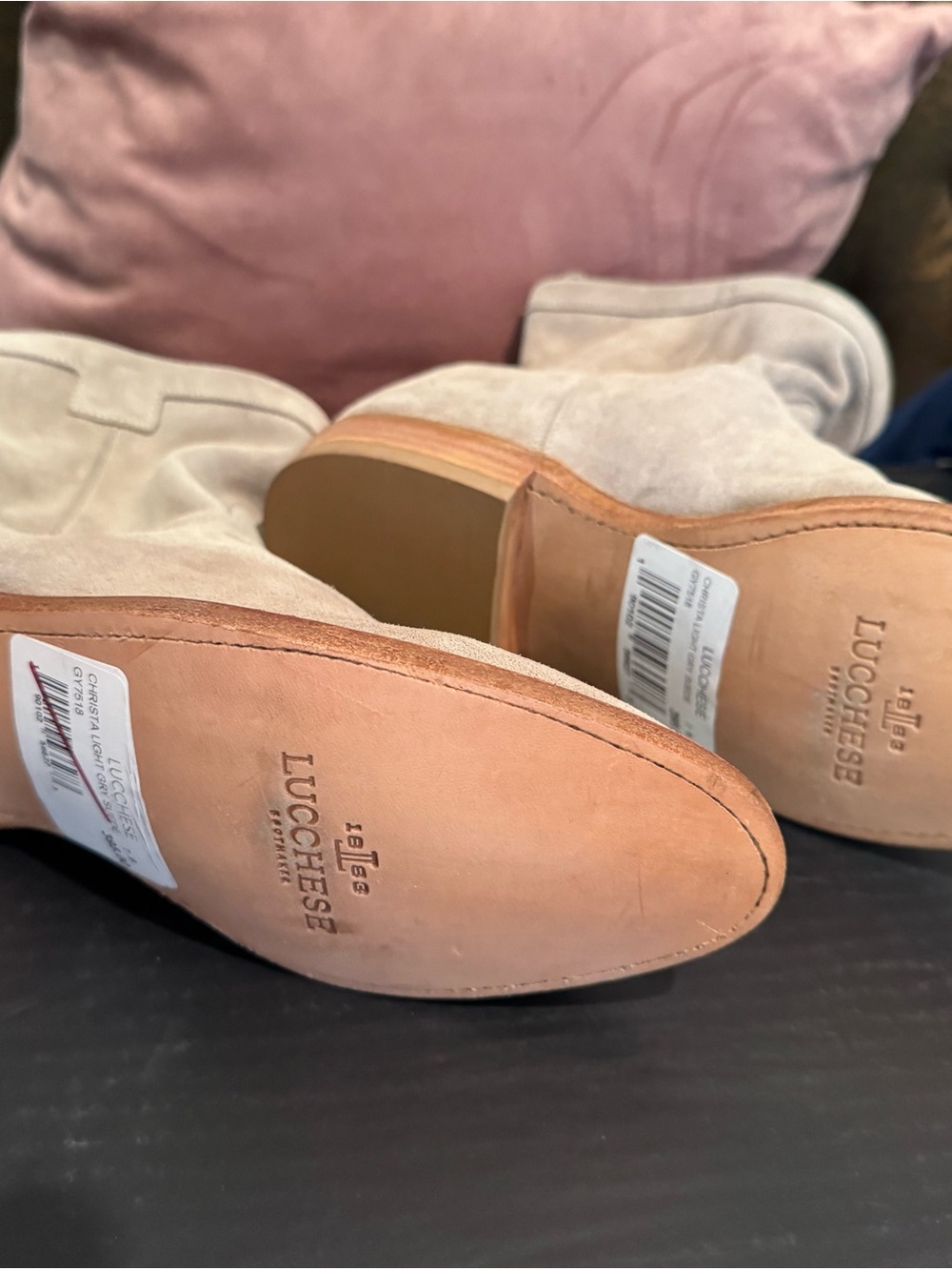 Lucchese CHRISTA LIGHT GRY SUEDE - Picture 6 of 10